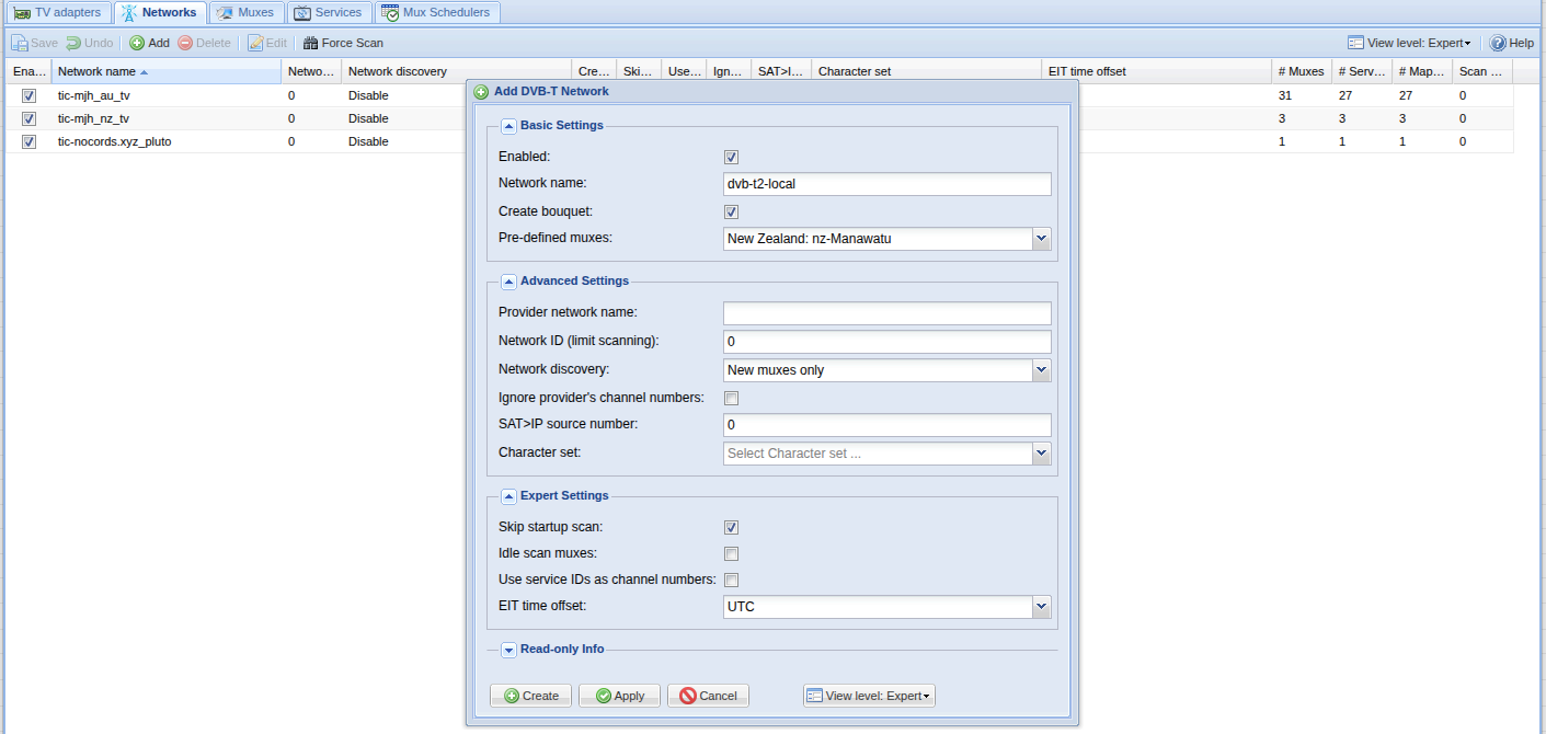 Configure network for local region defaults