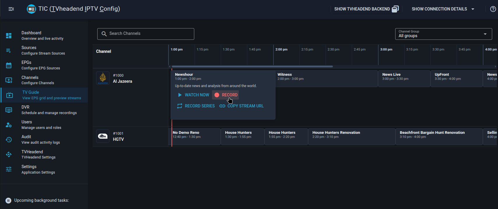 DVR Recording Selection