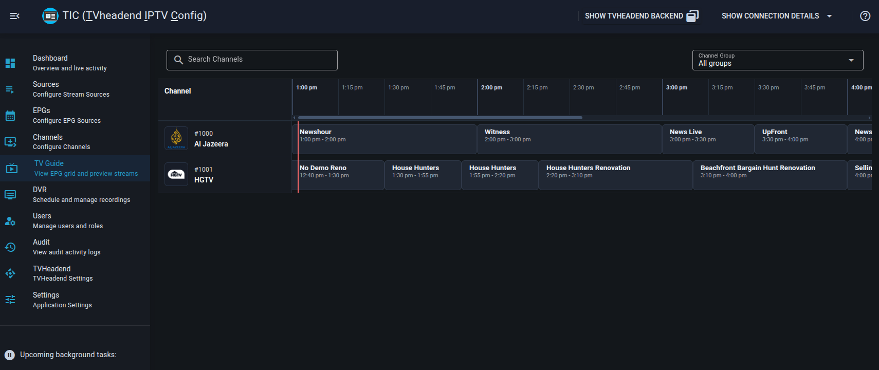 TV Guide Desktop View